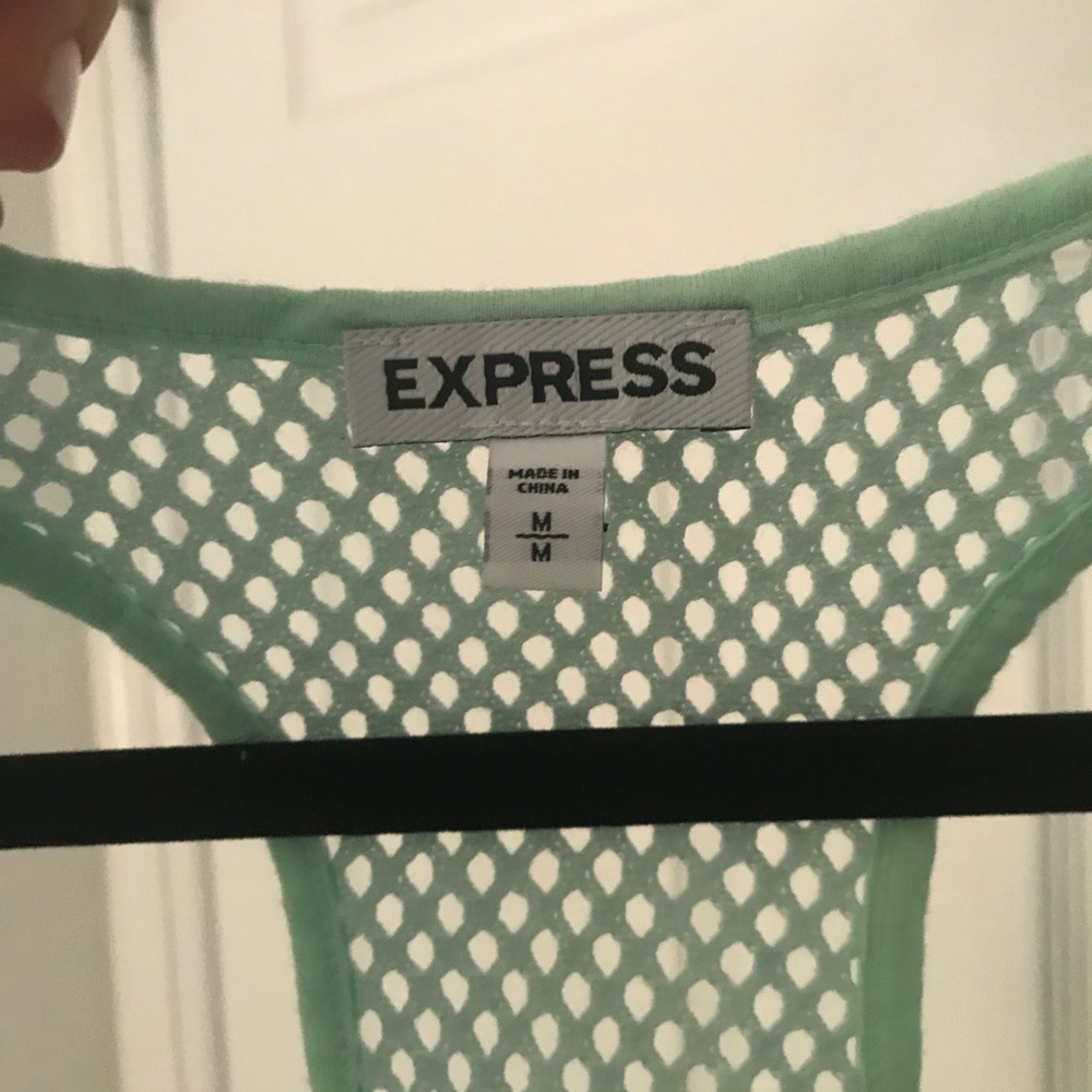 {Express} Tank with Mesh Reverse NWOT - Picture 3 of 3